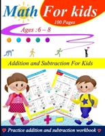 Addition and subtraction for kids : 0 - 1000: 100 practice pages with answer key B0C1JJZF6P Book Cover