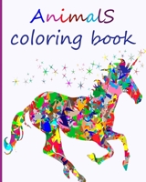 Animal Coloring Book: Kids Coloring Books For Kids Aged 3-10 (animals color book) B08C9D73N9 Book Cover