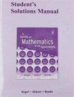 Student's Solutions Manual for A Survey of Mathematics with Applications 0321510895 Book Cover