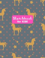 Sketchbook for Kids: Unicorn Large Sketch Book for Sketching, Drawing, Creative Doodling Notepad and Activity Book - Birthday and Christmas Gift Ideas for Kids, Boys, Girls, Teens and Women - Lilly De 1655655574 Book Cover