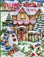 Christmas Country Town Coloring Book B0CRRVVFPN Book Cover
