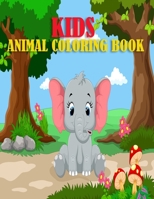Kids Animal Coloring Book: 60 unique and beautiful animal book with deer, lion, horse, elephant, alligator, dog and many more designs B0915M65RF Book Cover