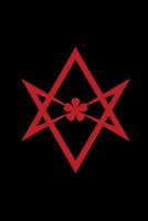 Unicursal Hexagram: Thelema - Magical Journal - Red and Black | College Ruled Lined Pages 1720750912 Book Cover