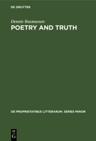 Poetry and truth 3110991136 Book Cover