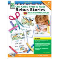 Cut, Color, Trace & Paste Rebus Stories, Grades Pk - 2 1602681198 Book Cover