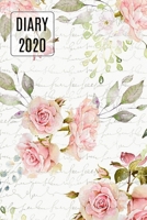 2020 Daily Diary Planner, Pink Watercolor Roses: Three Days Per Page Full Year Planner 1708546391 Book Cover