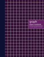 Graph Paper Notebook: Purple Cover - Blank Quad Ruled 1/2 inch Square Lined Grid Graph Pages and White Paper Composition Notebook for Math and Science - Graphing Paper Large 100 Sheets 1081417315 Book Cover