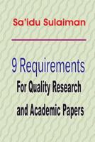 9 Requirements for Quality Research and Academic Papers 1539329755 Book Cover