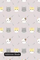 Address Book: Include Alphabetical Index With Seamless pattern cute cat cover 1794239243 Book Cover