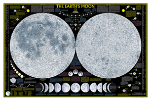 National Geographic: Earth's Moon Wall Map (42.5 X 28.5 Inches) 0792280946 Book Cover