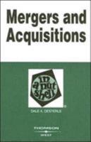 Mergers And Acquisitions in a Nutshell (Nutshell Series) 0314159568 Book Cover