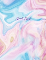 Sketch Book: Blank Pages Notebook size 8.5"x 11" 100 pages | Cute Pink Blue Marble Swirl Cover Great for Drawing, Sketching, Writing It can be given as a Gift | 1694879895 Book Cover