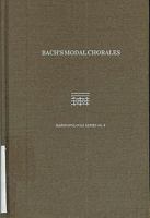 Bach's Modal Chorales 0945193742 Book Cover