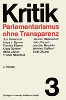 Parlamentarismus Ohne Transparenz 3531112031 Book Cover