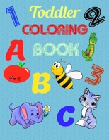 ABC Toddler Coloring Book: Alphabet fun coloring book for kids Ages 2, 3, 4 & 5 with Numbers, Letters, and Animals ABC coloring book B08J578FLH Book Cover