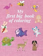 My first big book of coloring: For Kids Ages 1-5, Animals Coloring Book B08LNL4DL3 Book Cover