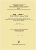 Bibliographie Zur Antiken Sklaverei: Im Auftrag Der Kommission Fur Geschichte Des Altertums Der Akademie Der Wissenschaften Und Der Literatur (Mainz). 3515082069 Book Cover
