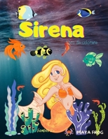 Sirena libro da colorare: Libro da colorare sirena per bambini, pagina da colorare unica, per i bambini 3-6-8 anni. 1326471058 Book Cover