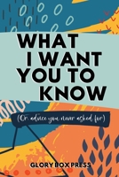 What I Want You to Know 1989884830 Book Cover