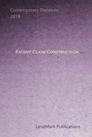 Patent Claim Construction 1091879982 Book Cover
