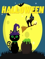 Halloween: Coloring Book An Adult Coloring Book Featuring Fun, Creepy and Frightful Halloween Designs for Stress Relief and Relaxation B08JRC998K Book Cover