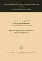 Die Spannungsrisskorrosion Von Weicheisen in Kalziumnitrat-Losungen 3663031985 Book Cover