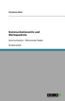 Kommunikationsstile und Wertequadrate: Kommunikation - Miteinander Reden 3640807731 Book Cover