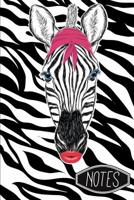 Notes: Glamorous Zebra Animal Print Pattern Notebook 1074432320 Book Cover