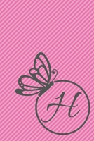 H: Initial H Monogram Notebook Journal Gift Circular Butterfly design 1673790062 Book Cover