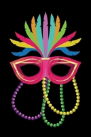 Mask With Beads: Mardi Gras Notebook | Cool Carnival Shrove Tuesday Journal New Orleans Festival Mini Notepad (6"X9") 1661696279 Book Cover
