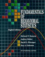 Fundamentals of Behavioral Statistics (Addison-Wesley series in psychology)