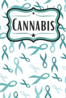 Teal Ribbon Cannabis Journal for PTSD Patients: Teal Ribbon Awareness Notebook 1688104496 Book Cover