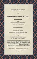 A Commentary And Review of Montesquieu's Spirit of Laws 1584776544 Book Cover