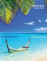 2020-2021 Monthly Planner: Large Two Year Planner (Tropical Beach Hammock) 170619305X Book Cover