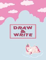 Story Writing Paper for Kids: Primary Drawing & Writing Paper Kindergarten Kids K-2 - Sleeping Unicorn 1078224439 Book Cover