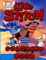 L�lo & St�tch Colouring Book: JUMBO Coloring Book for Kids and Adults Ages 3-12+ B09SWQF5WK Book Cover