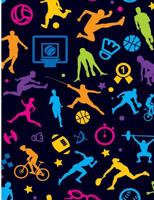 Future Allstar Sports Patterns: Sport Lover Wide Ruled Composition Book 1099843022 Book Cover