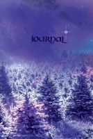 Mystical Snowy Pines Journal with Blues & Purples: Composition / Notebook To Write In (Lined Winter Journals for Women) 1676034765 Book Cover