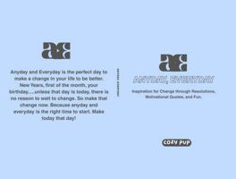 Anyday, Everyday: Inspiration for Change through Resolutions, Motivational Quotes, and Fun 1966388101 Book Cover