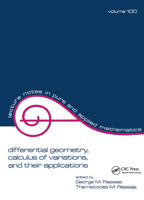 Differential Geometry, Calculus of Variations, and Their Applications (Lecture Notes in Pure and Applied Mathematics) 0824772679 Book Cover