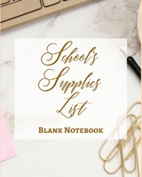 School's Supplies List - Blank Notebook - Write It Down - Pastel Rose Gold Brown Chocolate Cocoa Marble Abstract Modern 1034226789 Book Cover