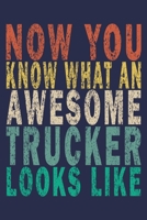 Now You Know What an Awesome Trucker Looks Like: Funny Vintage Truck Driver Gifts Monthly Planner 1655467522 Book Cover