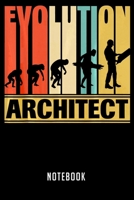 Notebook: Vintage retro evolution of architect funny gifts notebook6x9(100 pages)Blank Lined Paperback Journal For StudentArchitect Notebook for Journaling & Training NotesArchitecture JounalArchitect 1670932893 Book Cover