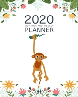2020 Weekly And Monthly Planner: Daily Organizer & Agenda | Pretty Cute Monkey Lovers | Simple Dated Week and Month Calendar with Notes | Schedule ... Volunteers (2020 Weekly and Monthly Monkey B083XTGGBM Book Cover