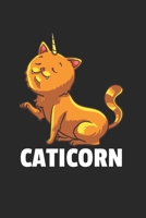 Einhorn Katze Notizbuch: Einhorn Katze Notizbuch für Liebhaber / Notizheft / Notizblock A5 (6x9in) Dotted Notebook / Punkteraster / 120 gepunktete Seiten (German Edition) 167153459X Book Cover