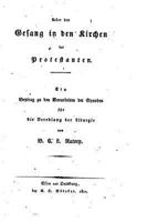 Ueber Den Gesang in Den Kirchen Der Protestanten 1522955003 Book Cover