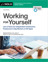 Working for Yourself: Law & Taxes for Independent Contractors, Freelancers & Gig Workers of All Types 141333217X Book Cover