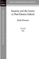 Insanity and the Insane in Post-famine Ireland 1597405736 Book Cover