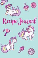 Recipe Journal: Cute Recipe Journal: 6" x 9" 104 pages: Unicorn Journal Cover Design 154695998X Book Cover