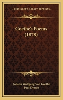 Goethe's Poems 1164659278 Book Cover